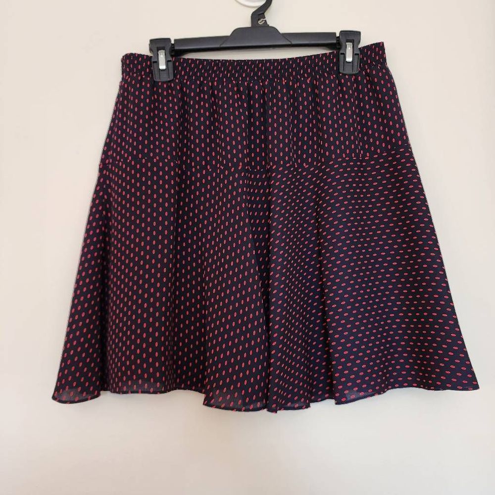 Banana Republic polkadot black red Skirt Size M